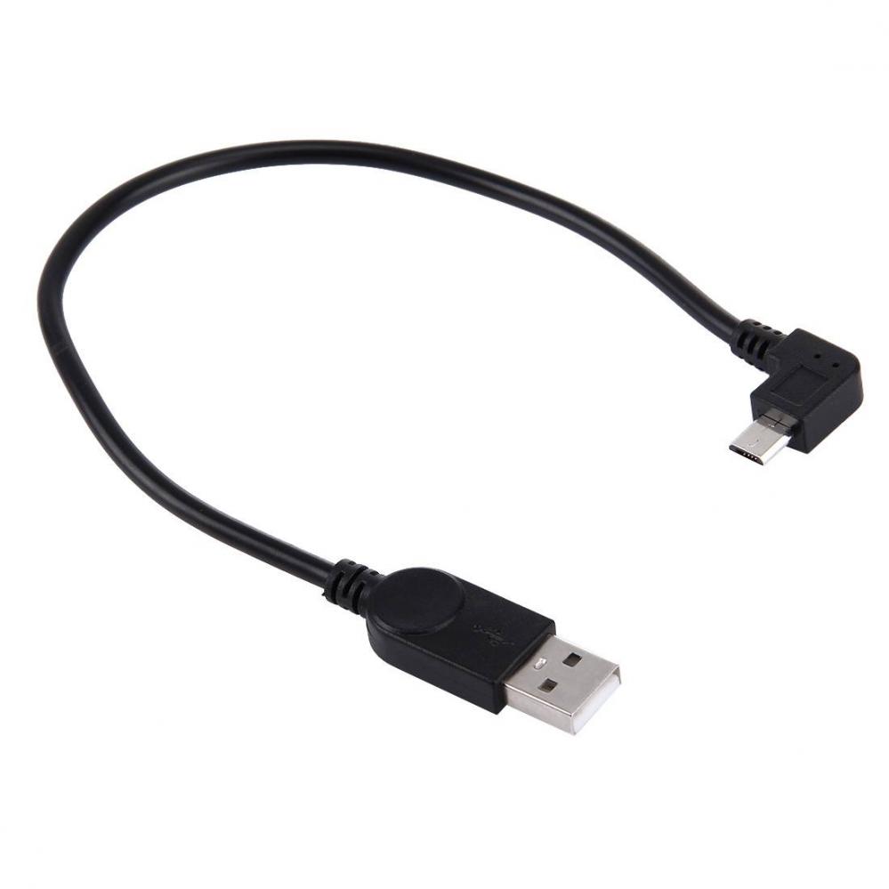  USB-kabel till vinklad Micro USB 17cm