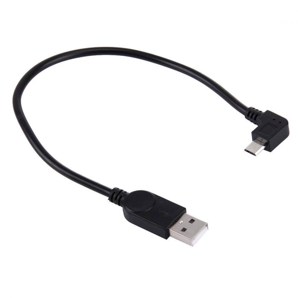 USB-kabel till vinklad Micro USB 17cm