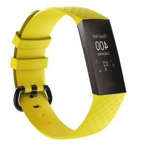  Armband för Fitbit Charge 3/3SE/4 Gul silikon
