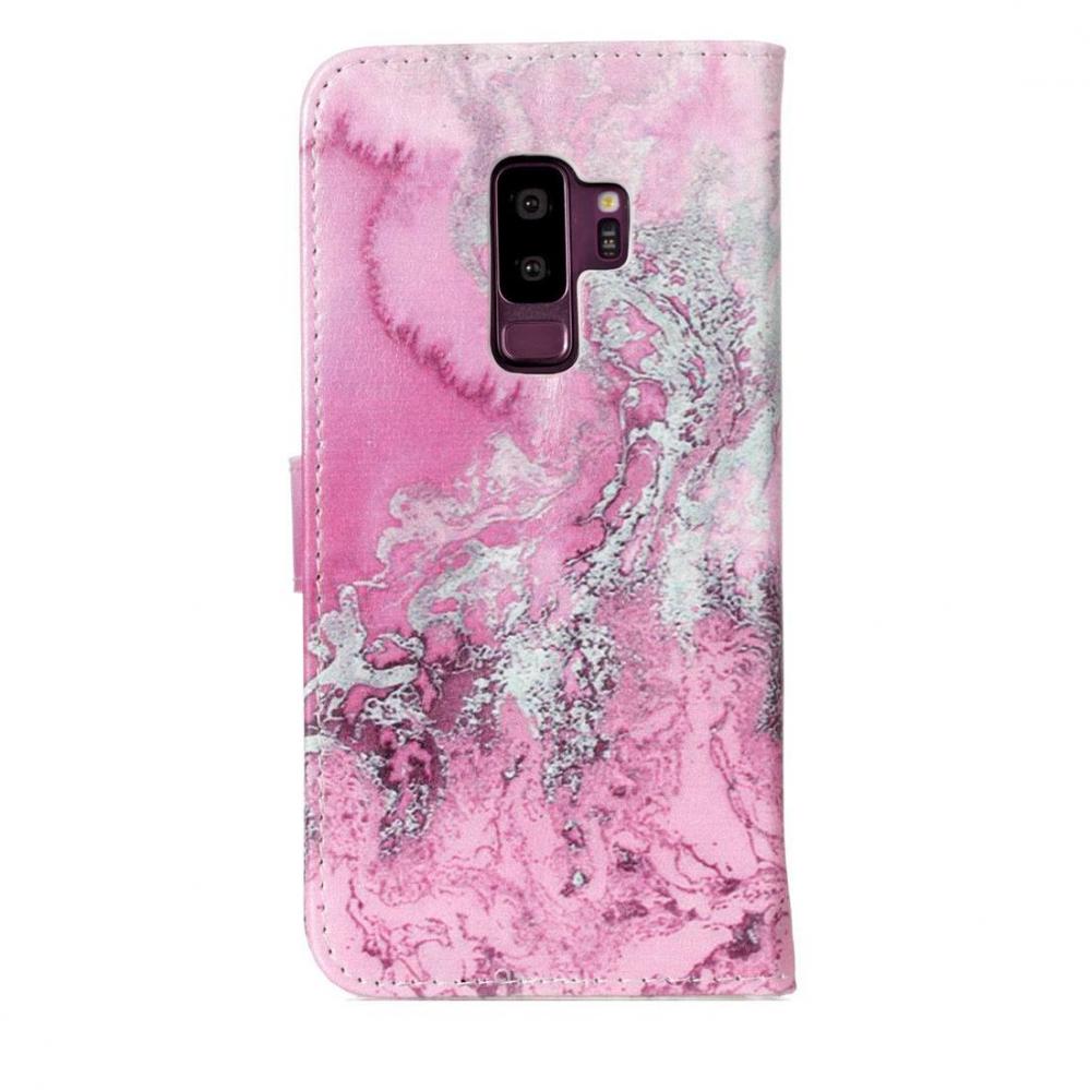 Plånboksfodral för Galaxy S9 Plus - Rosa med kortplatser och fack