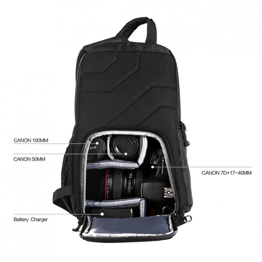 K&F Concept Kameraväska Sling 11L - Skydda Systemkameror & Objektiv