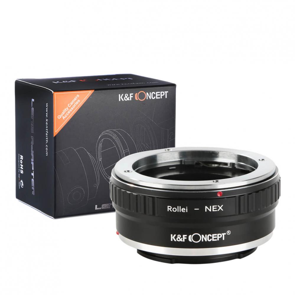 K&F Objektivadapter till Rollei QBM objektiv för Sony E kamerahus