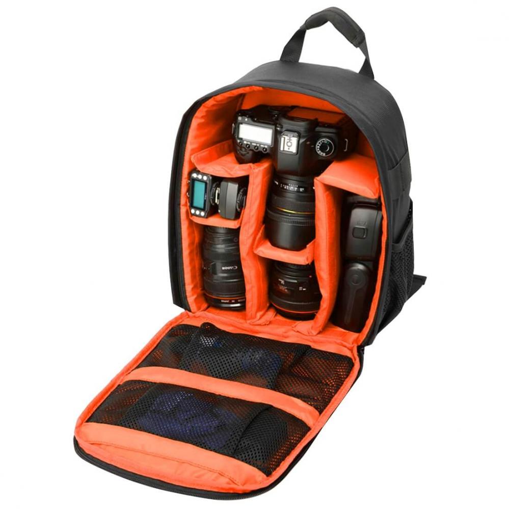 Indepman Kameraryggsäck Svart/Orange