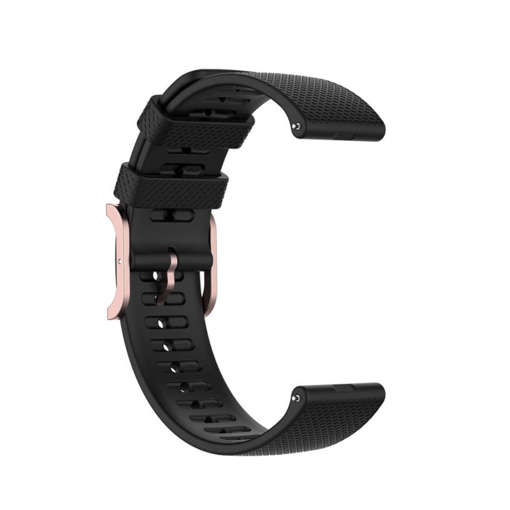 Silikonarmband Svart för Smartwatch 20mm Universal modell
