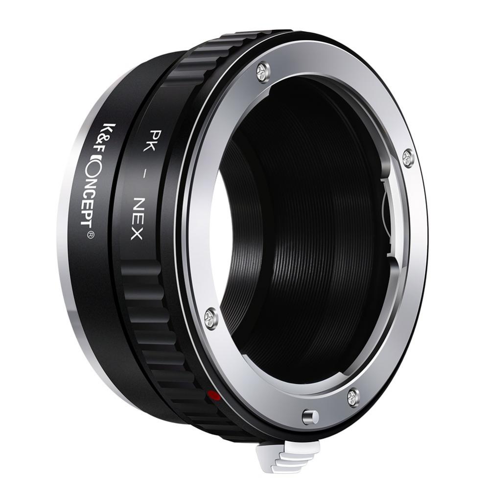K&F Objektivadapter till Pentax K objektiv för Sony E kamerahus