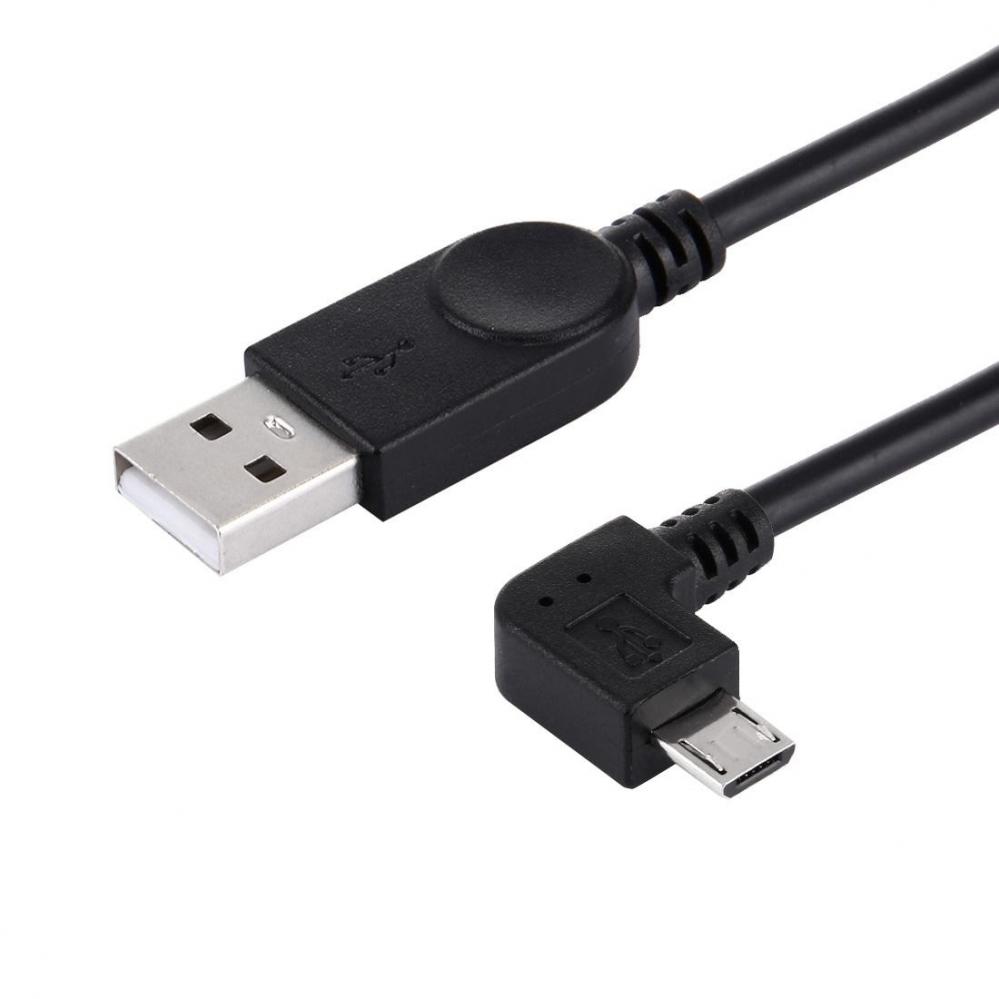 USB-kabel till vinklad Micro USB 17cm