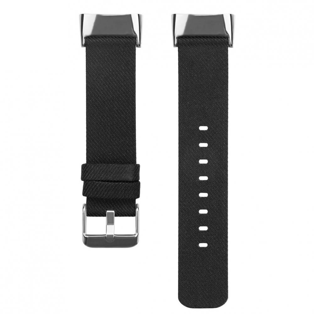  Armband fr Fitbit Charge 5 - Svart Nylon