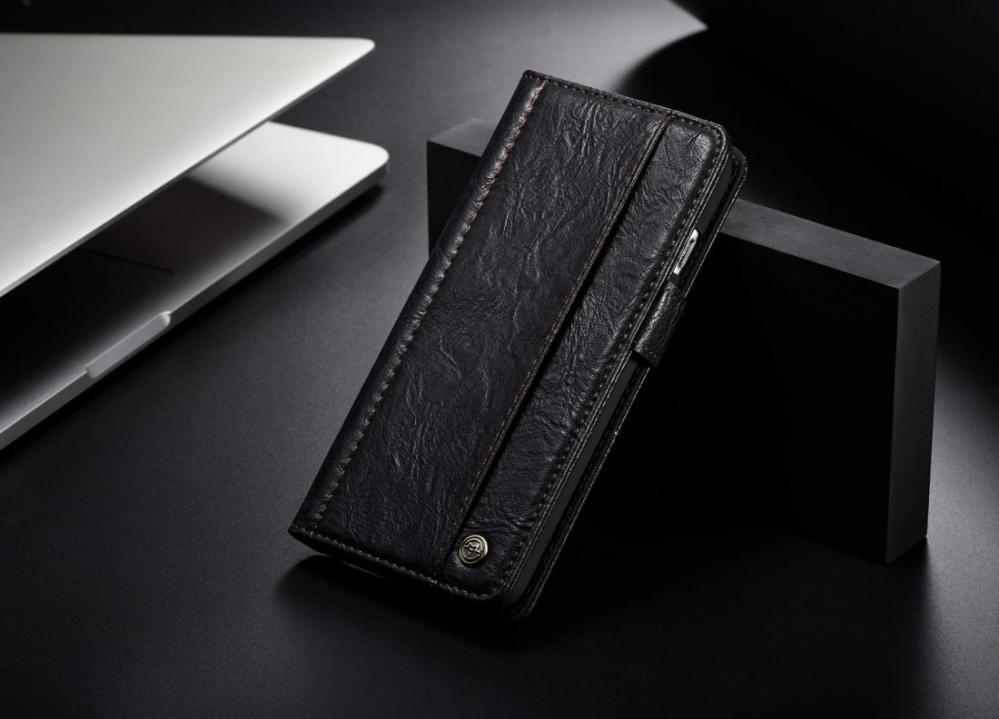  Plånboksfodral med yttre fack för iPhone 6/6S Svart - CaseMe