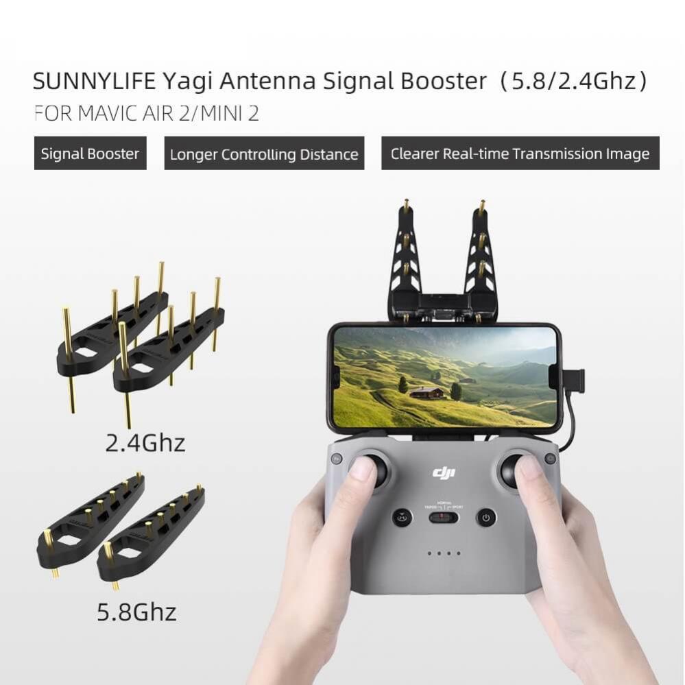  Sunnylife Signalfrstrkare 2.4 GHz fr DJI Mavic 3/Air 2S/Mavic Air 2/Mini 2.