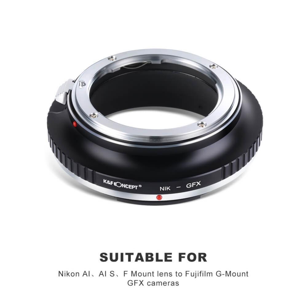  K&F Concept Objektivadapter till Nikon F objektiv fr Fujifilm GFX kamerahus