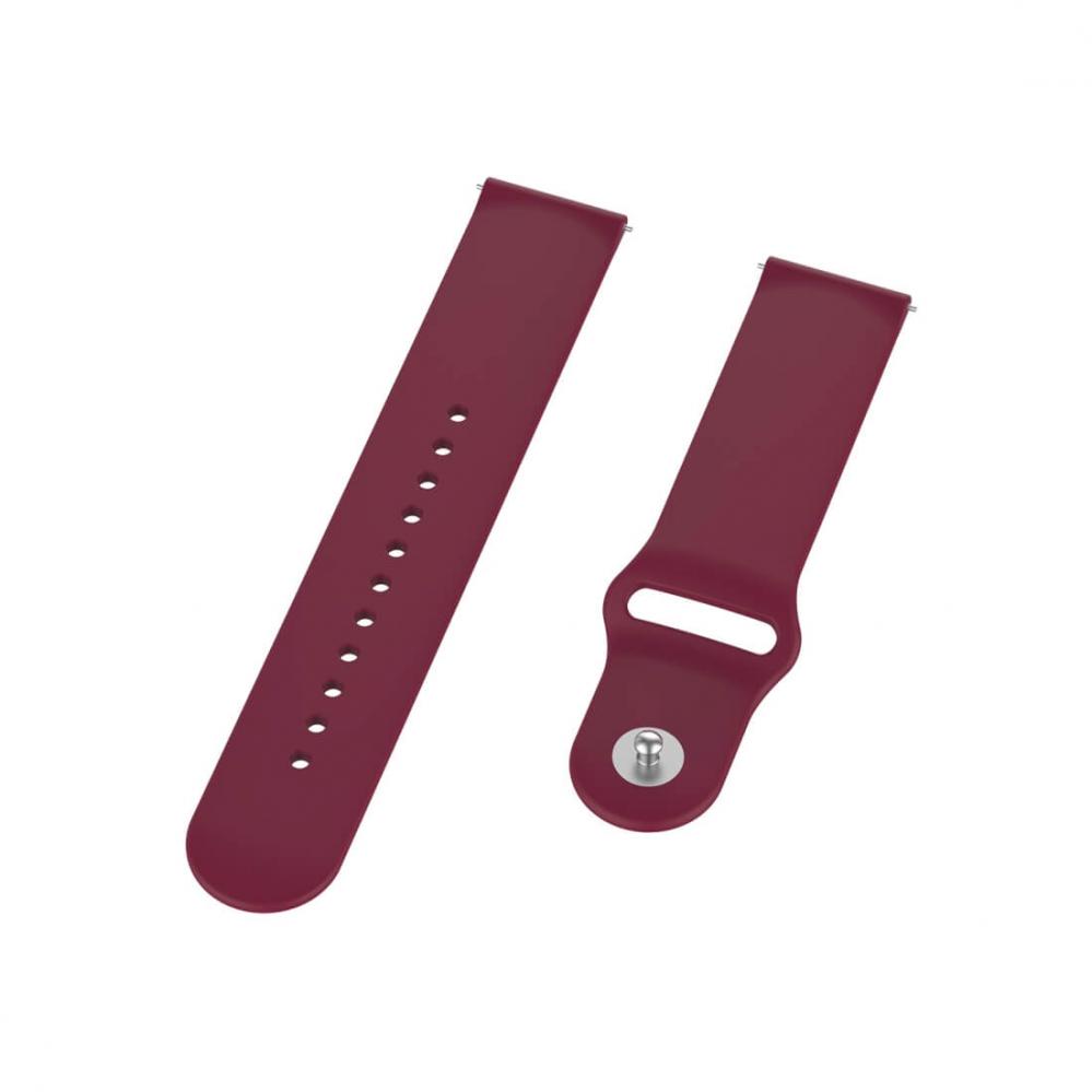 Silikonarmband Vinröd för 18mm Watch med stiftspänne