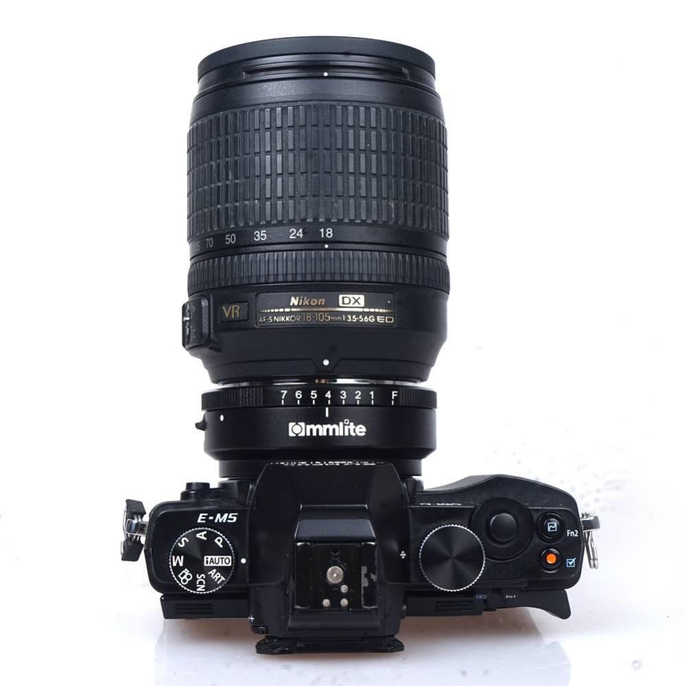  Commlite Objektivadapter till Nikon Objektiv fr M4/3 Kamerahus