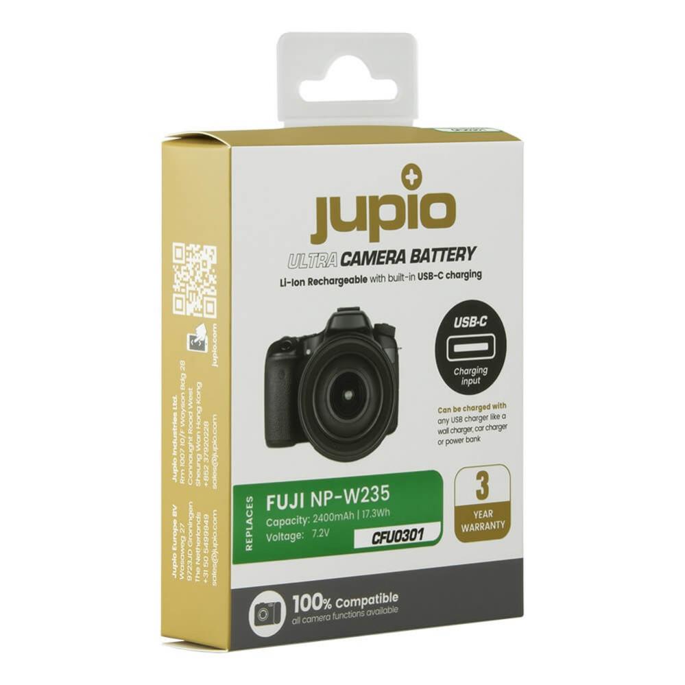  Jupio kamerabatteri 2400mAh fr Fujifilm NP-W235 USB-C input