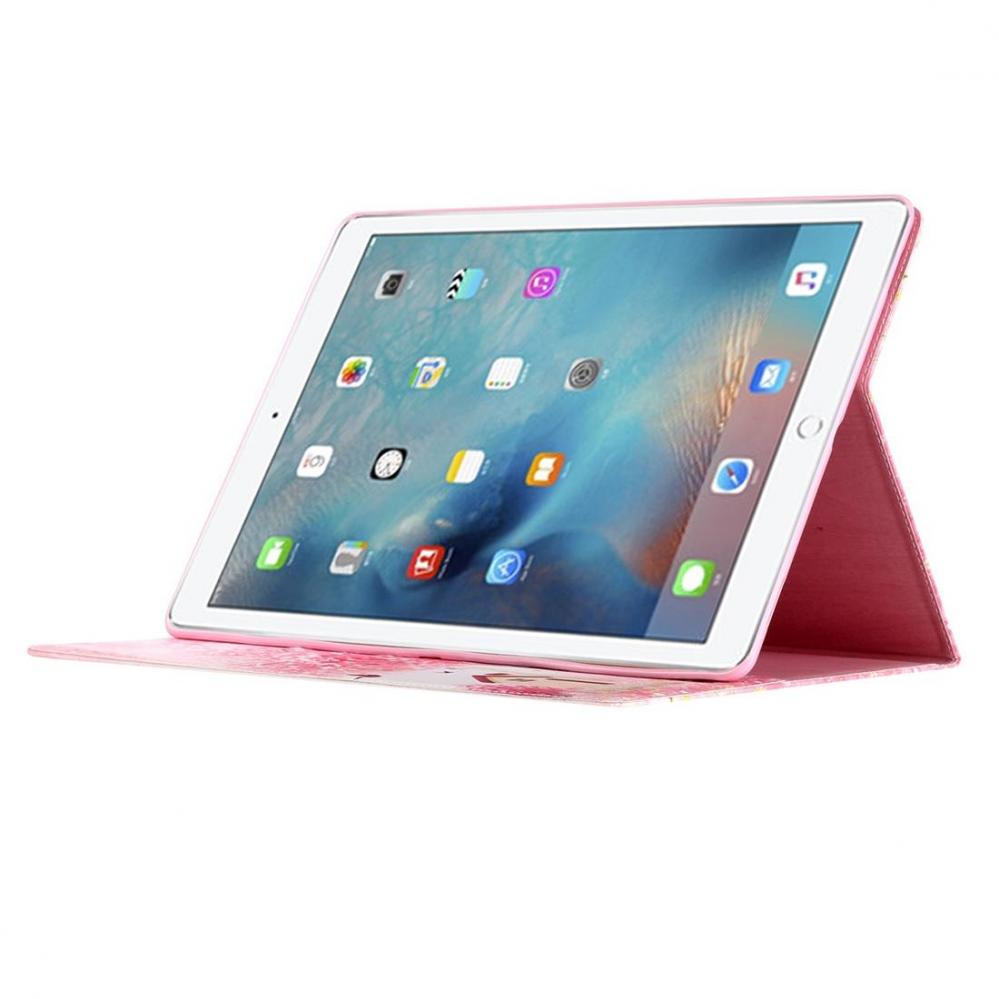  Fodral fr iPad Pro 12,9 - tum - Vit med rosa blommor