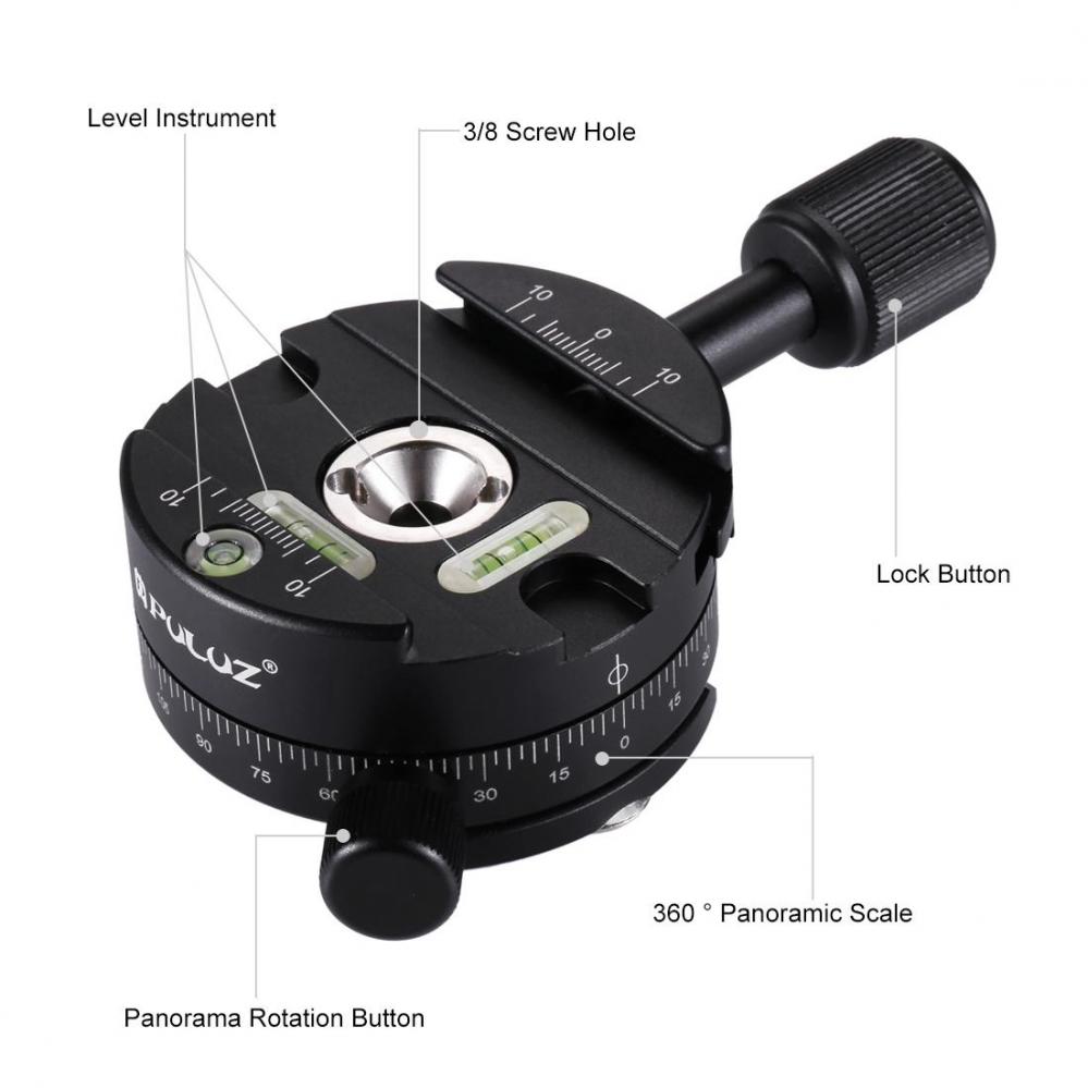  Puluz Rotationskulled 360 grader fr panoramafotografering