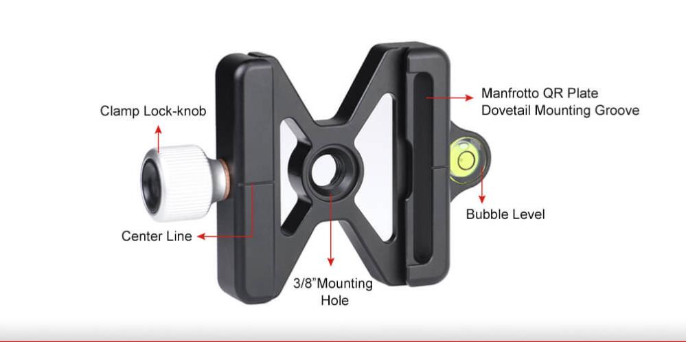  Sunwayfoto Mac-15 Fste fr Manfrotto & Arca Swiss plattor