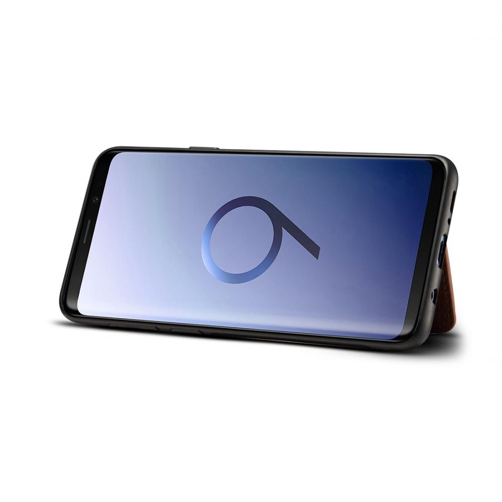  Dibase fr Galaxy S9 Plus Skal med kortplats PU-lder