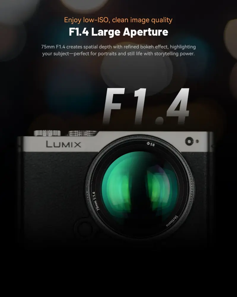  7Artisans 75mm f/1.4 Fullformatsobjektiv för Leica L från Kamda – snabb leverans och trygg e-handel