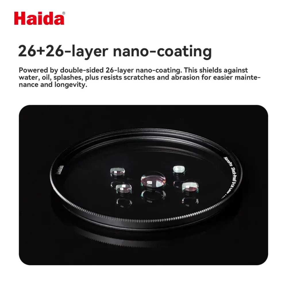 Haida NanoPro Shock-Proof U-LR Clear Filter – 99,9 % ljusöverföring från Kamda – snabb leverans och trygg e-handel