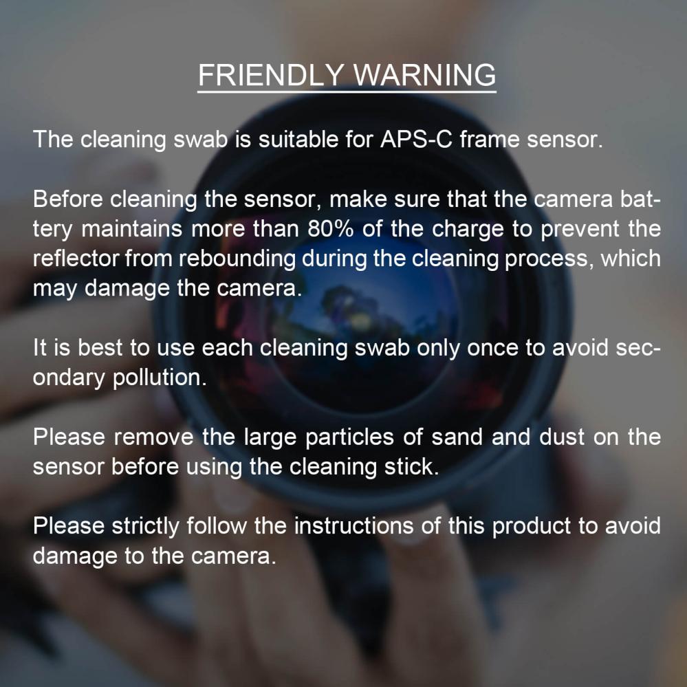  K&F Concept 10st Rengöringsstickor & rengöringsvätska för APS-C bildsensor från Kamda – snabb leverans och trygg e-handel