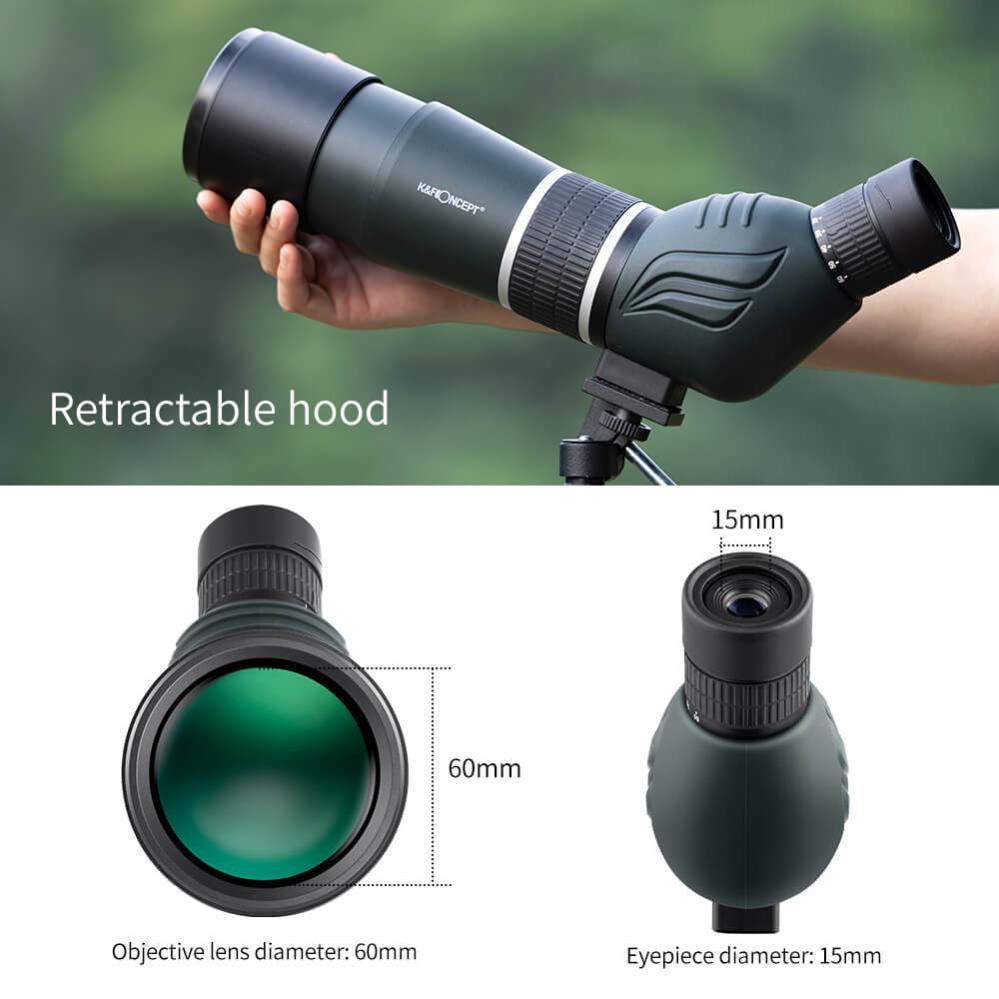 K&F Concept Tubkikare/Spottingscope/Telescope 20-60x med stativ