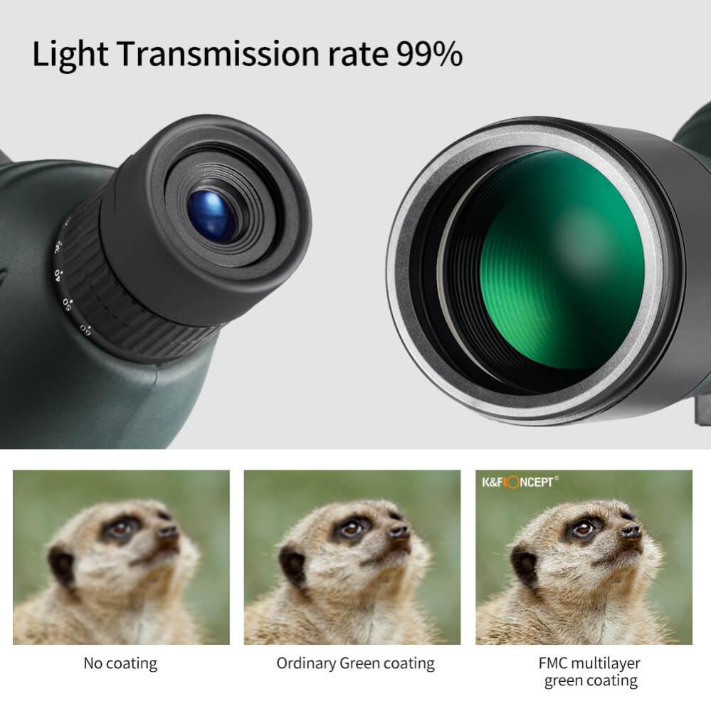K&F Concept Tubkikare/Spottingscope/Telescope 20-60x med stativ