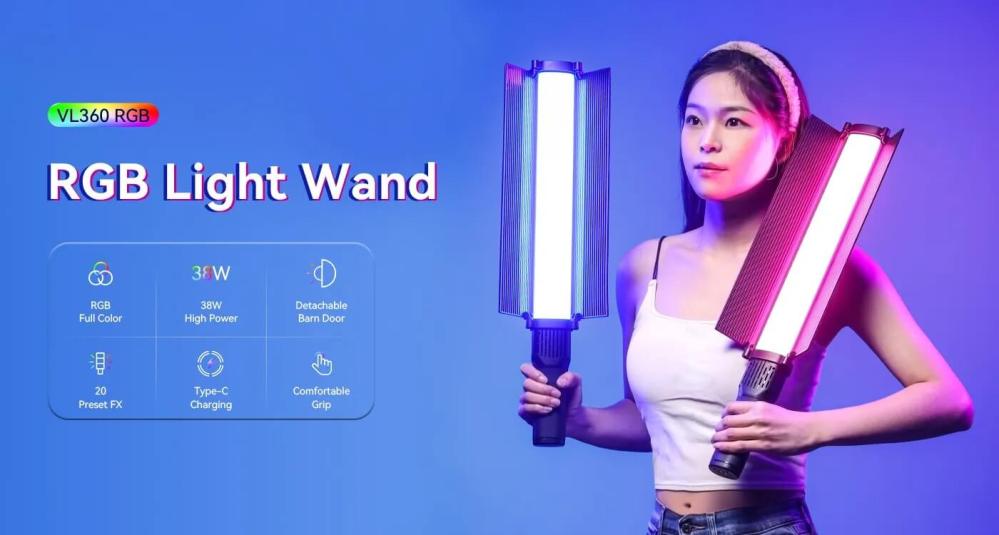  Ulanzi VL360 RGB LED Ljusstav – Handhållen belysning - Trasig display från Kamda – snabb leverans och trygg e-handel