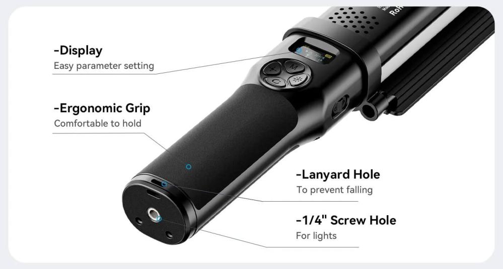  Ulanzi VL360 RGB LED Ljusstav – Handhållen belysning - Trasig display från Kamda – snabb leverans och trygg e-handel