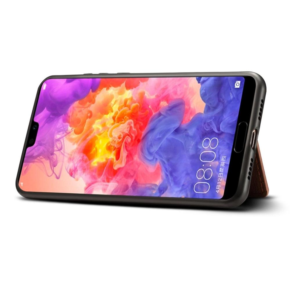 Dibase Svart skal för Huawei P20 Pro med kortplats PU-läder
