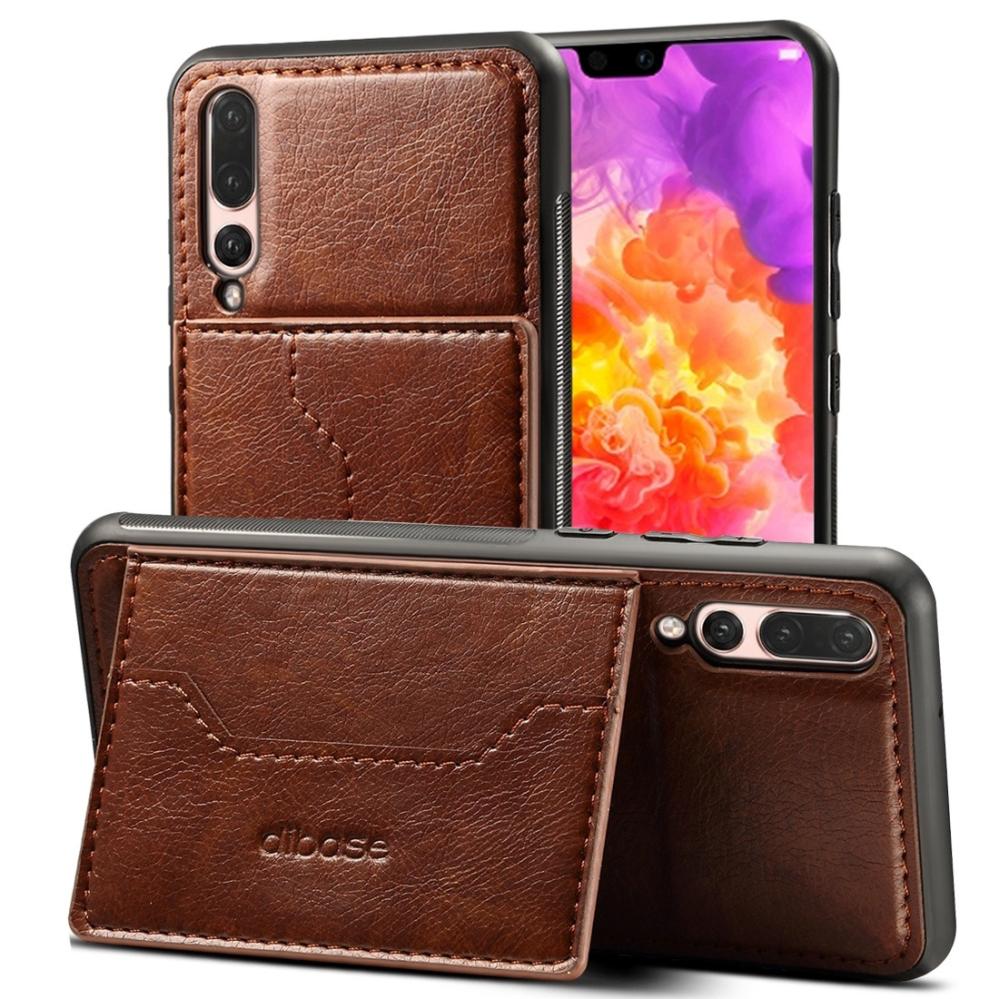 Dibase Brunt skal för Huawei P20 Pro med kortplats PU-läder