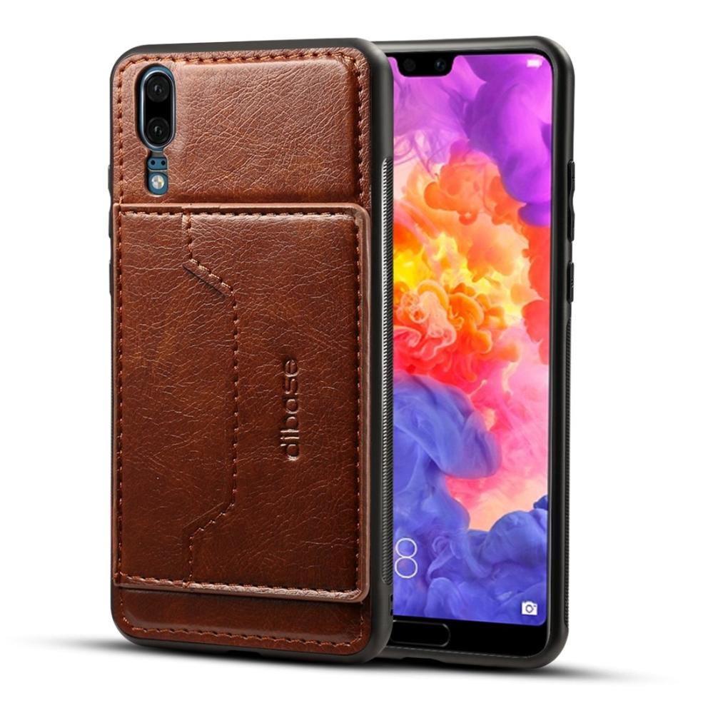 Dibase Brunt skal för Huawei P20 Pro med kortplats PU-läder