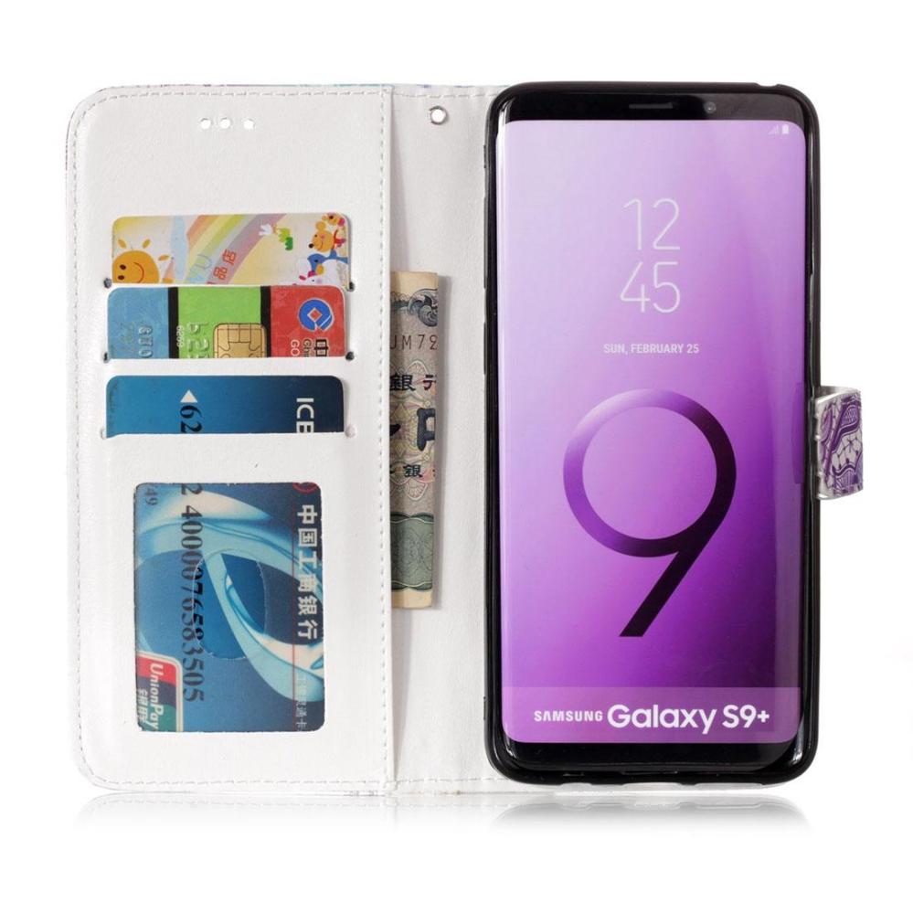 Plånboksfodral för Galaxy S9 Plus - Mandalablomma blå