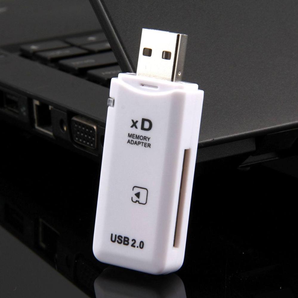  USB 2.0 xD-minneskortläsare (vit) från Kamda – snabb leverans och trygg e-handel