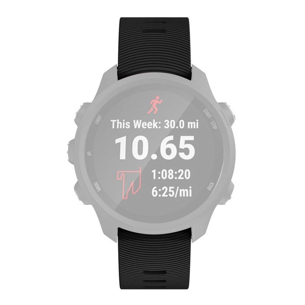 Silikonarmband Svart för Garmin Forerunner 245/645