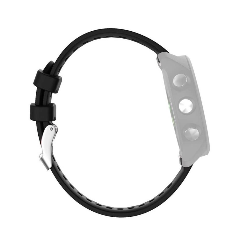 Silikonarmband Svart för Garmin Forerunner 245/645