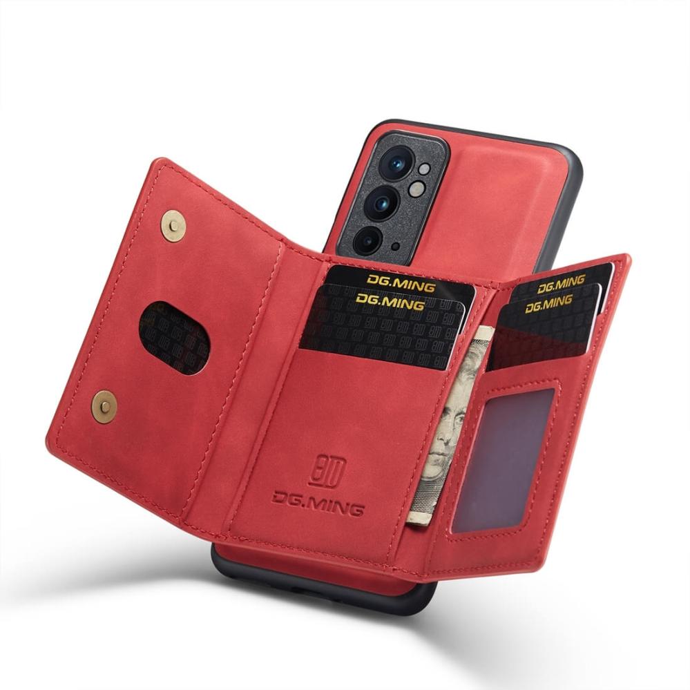 DG.MING 2 i 1 Vikbar plånbok & magnetiskt skal för OnePlus 9RT 5G