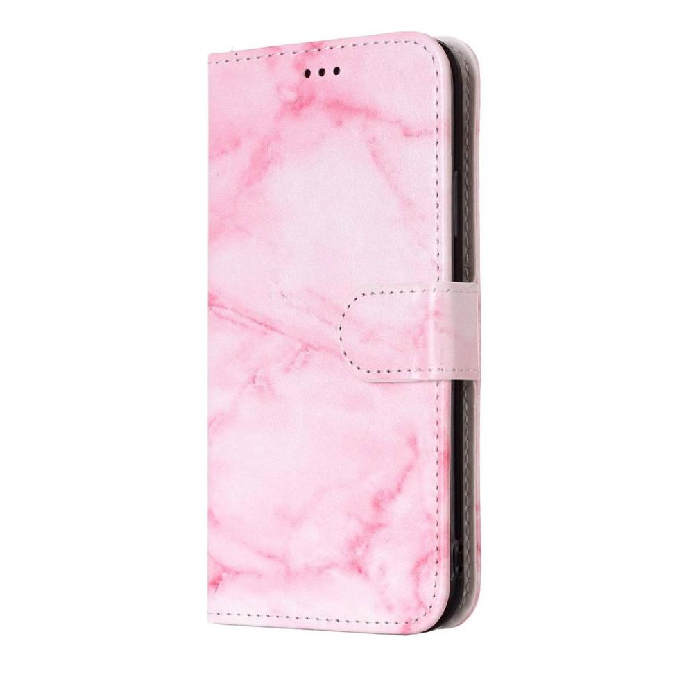 Plånboksfodral för iPhone X - Rosa marmor