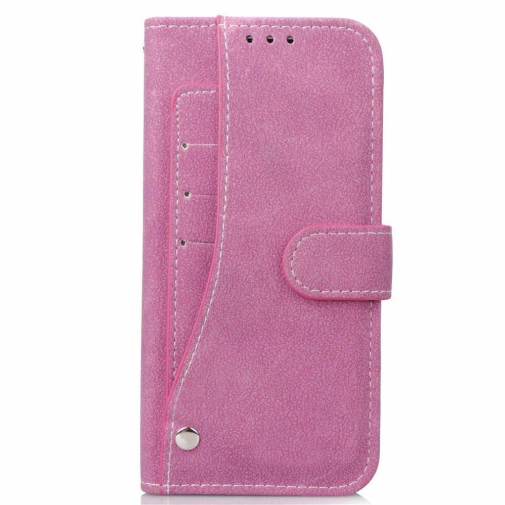 Plånboksfodral rosa för iPhone X/XS - Med kortplatser och sedelfack