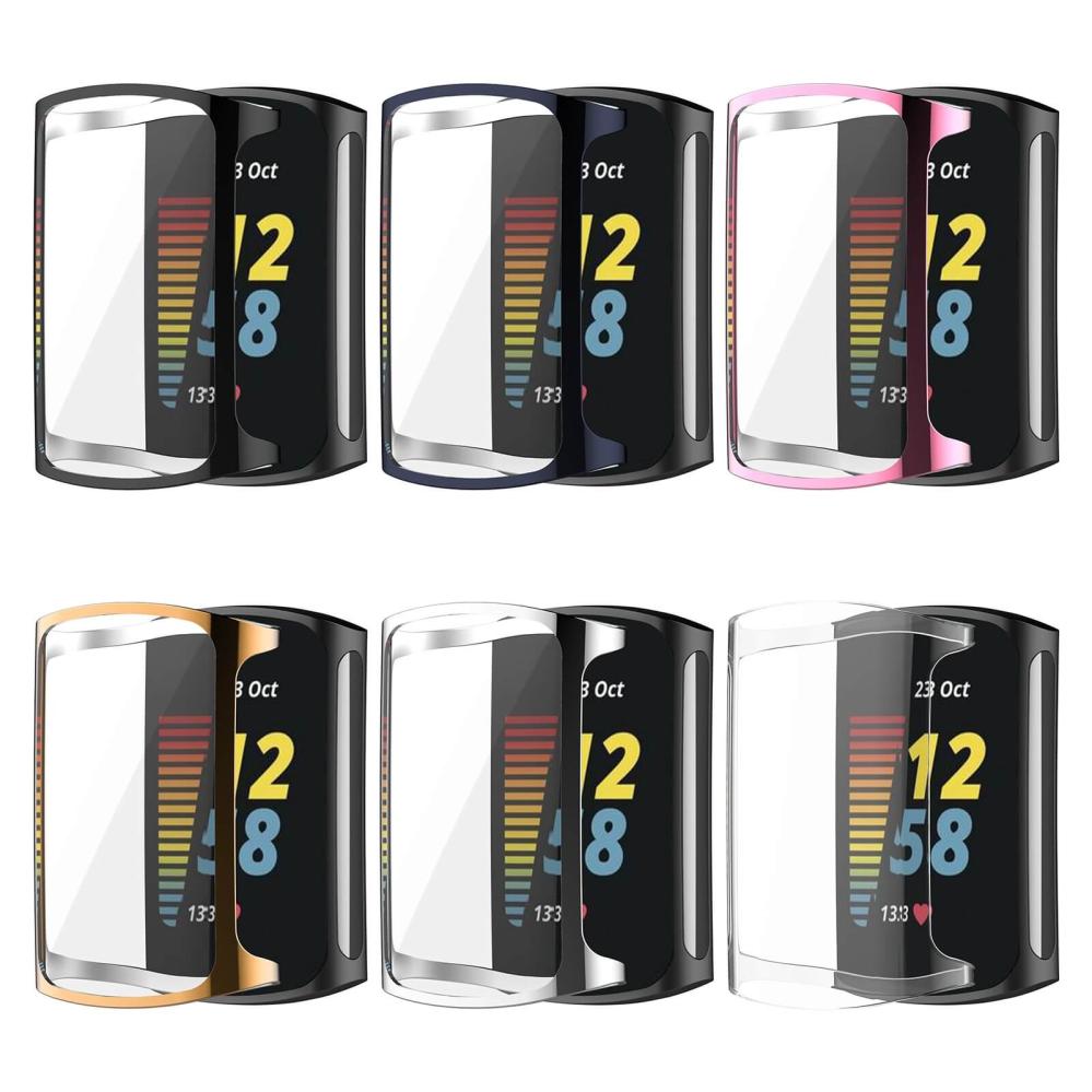 Skärmskydd med Silverfärgad ram för Fitbit Charge 5