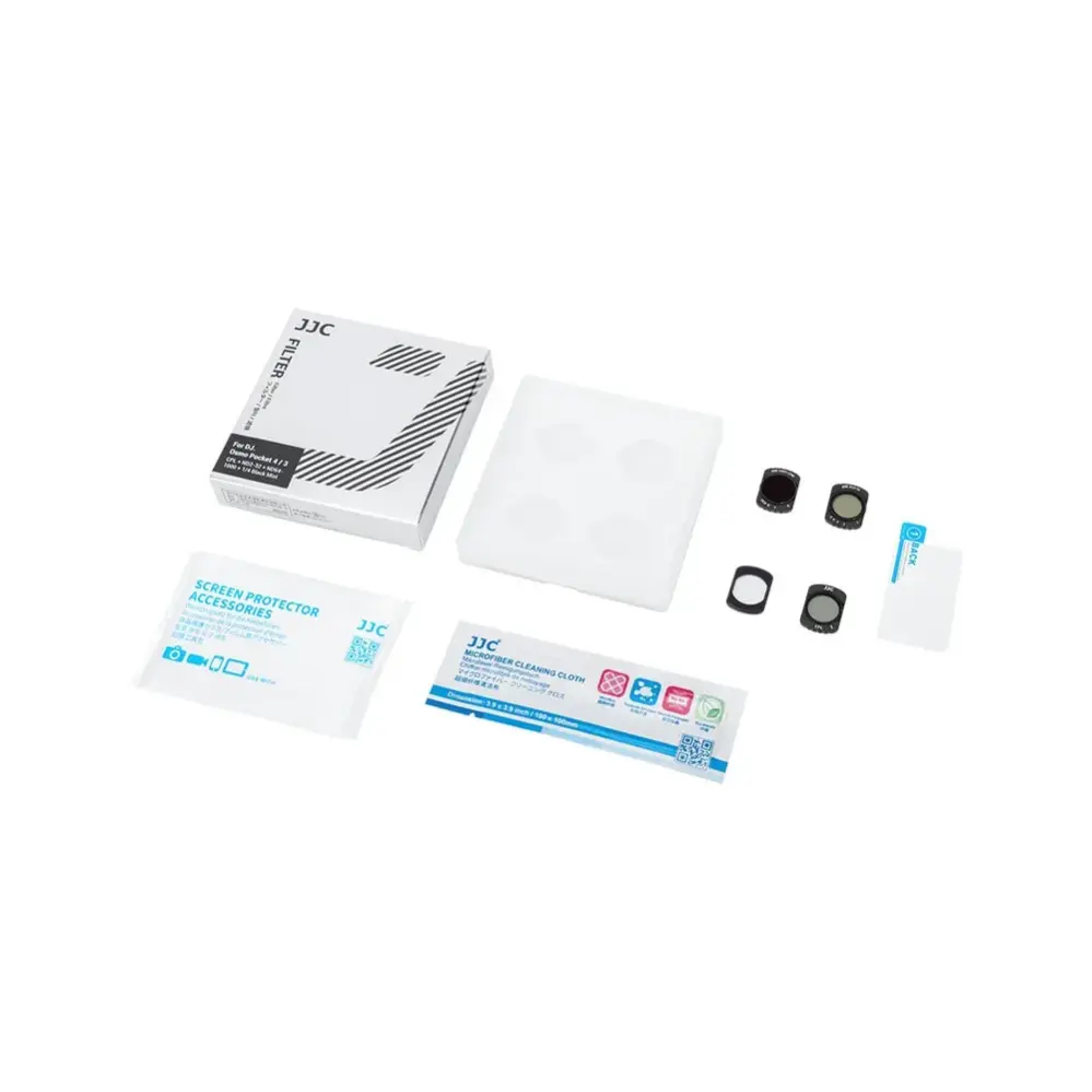  JJC Filterkit CPL, ND2-ND32, ND64-ND1000 & Black Mist för DJI Osmo Pocket 4/3 från Kamda – snabb leverans och trygg e-handel