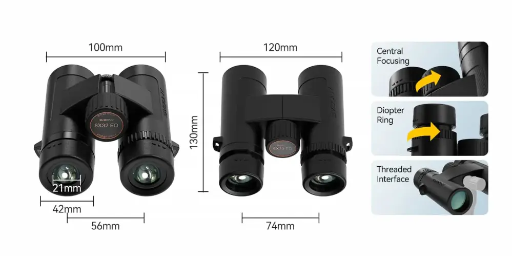 Svbony SV202 8x42 ED Kikare – avancerad optik med hög ljustransmission från Kamda – snabb leverans och trygg e-handel