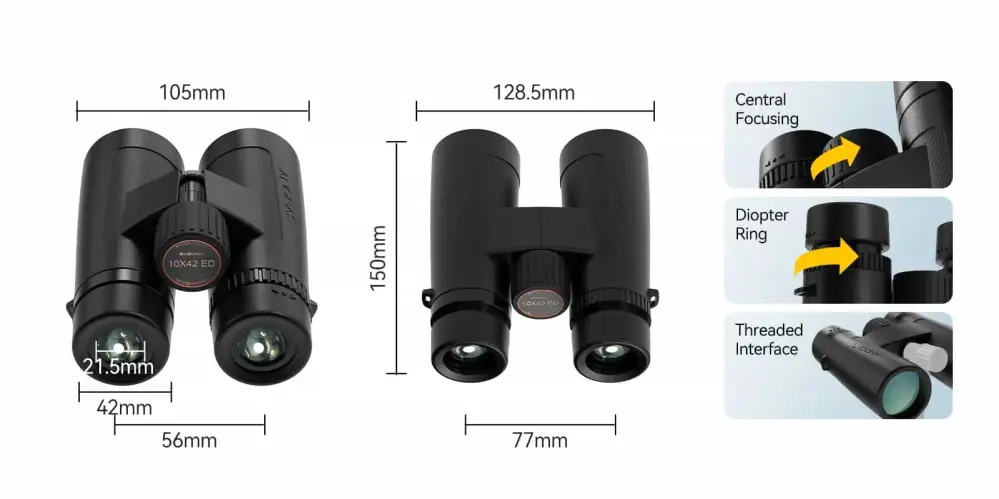 Svbony SV202 8x42 ED Kikare – avancerad optik med hög ljustransmission från Kamda – snabb leverans och trygg e-handel