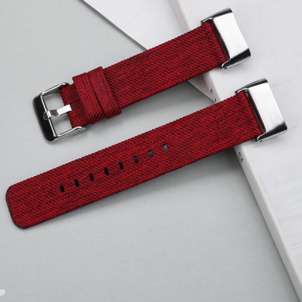 Armband för Fitbit Charge 5 - Röd nylon