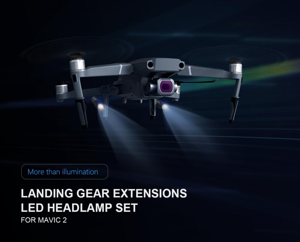 PGYTECH Landställsben med 2st LED-lampor för MAVIC 2