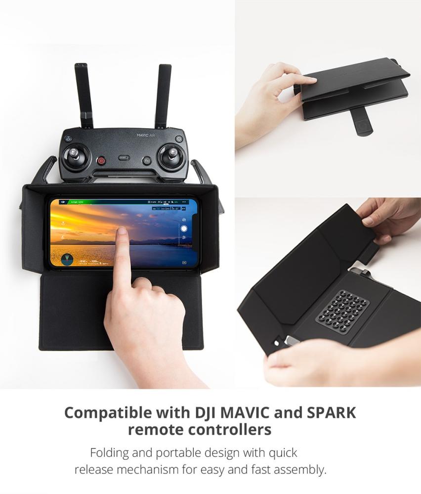 PGYTECH Solskyddshuv (162mmx82mm) för Smartphone & för DJI fjärrkontroll