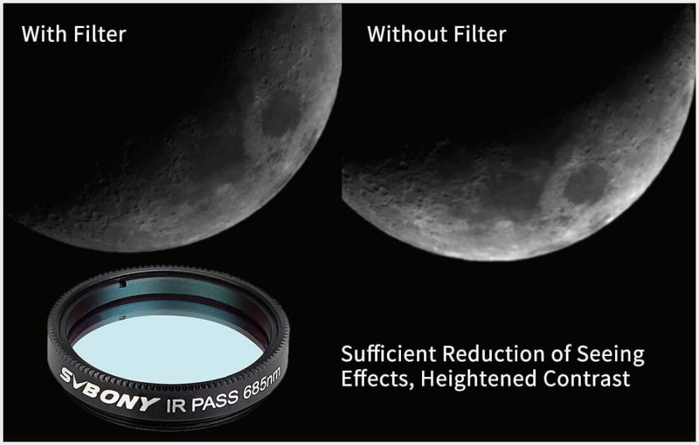 Svbony SV183 IR Pass 685 nm filter 1,25-tum – förbättrar kontrasten från Kamda – snabb leverans och trygg e-handel