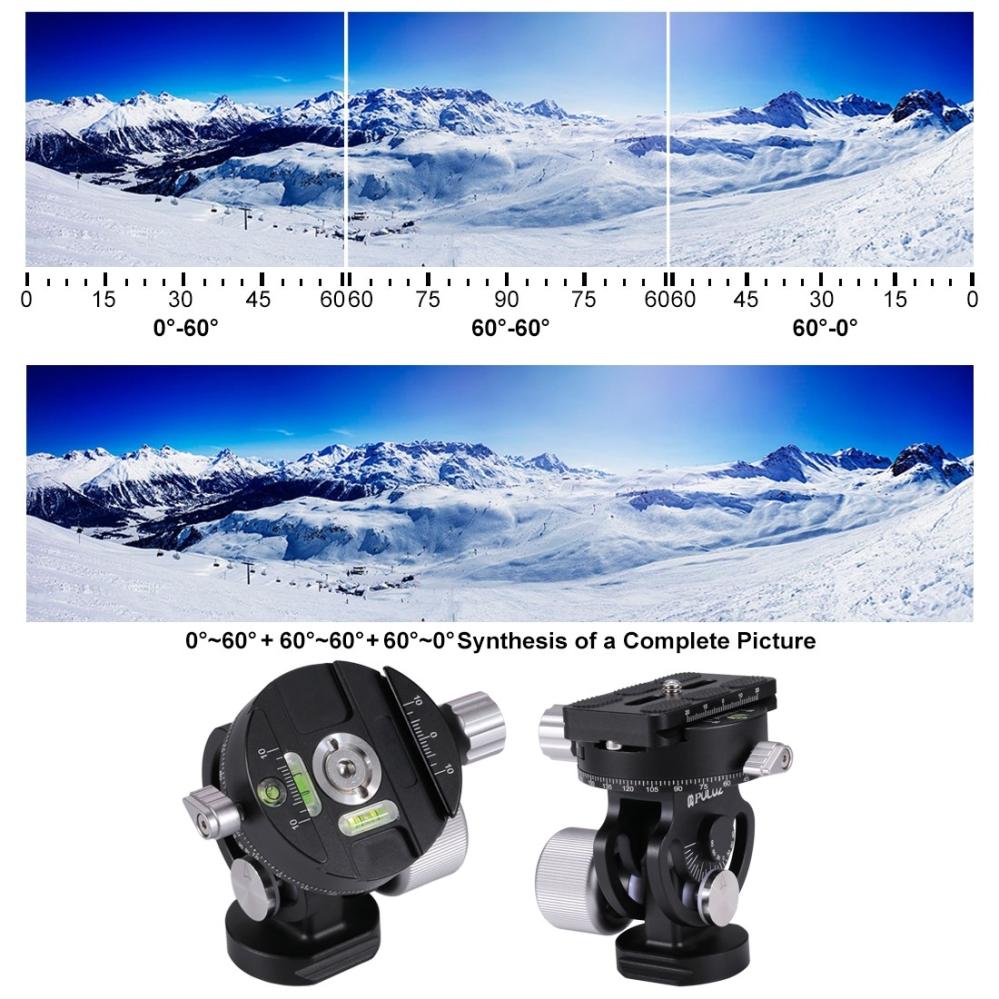 Puluz Tilthuvud 180 graders kulled för panoramafotografering