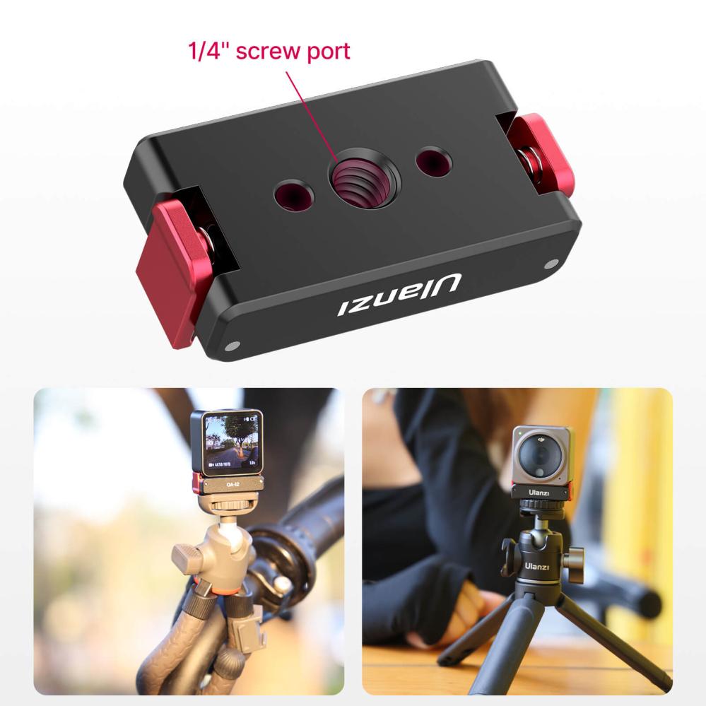 Ulanzi Adapter med 1/4-tum gänga magnetisk fäste för DJI Action 2