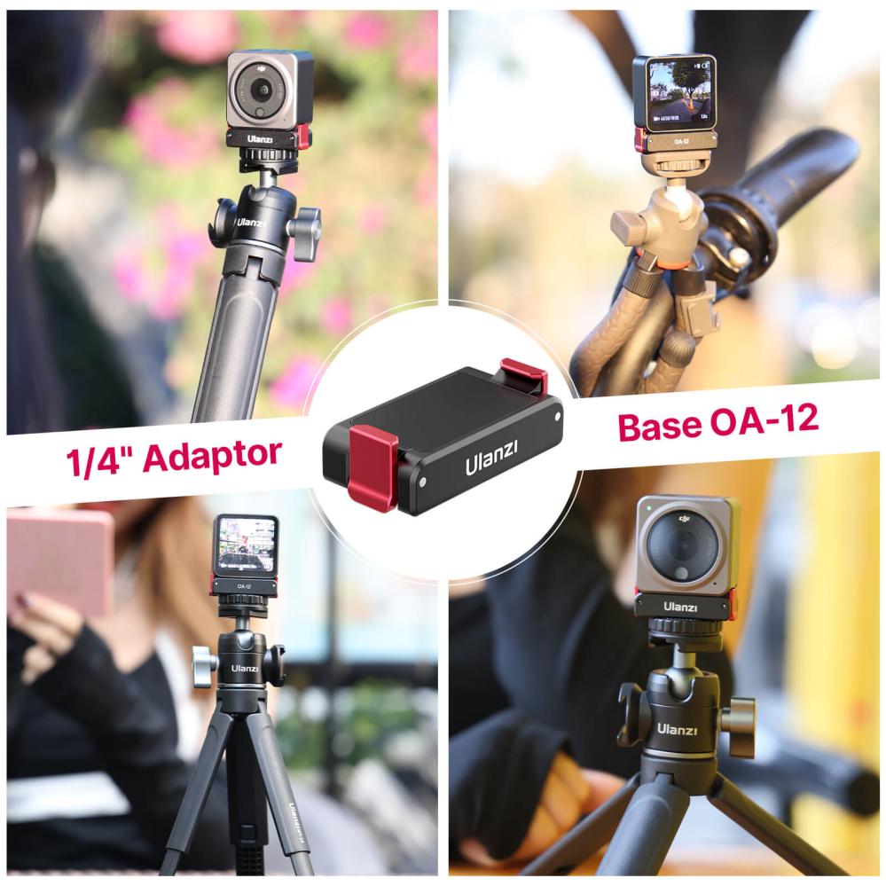 Ulanzi Adapter med 1/4-tum gänga magnetisk fäste för DJI Action 2