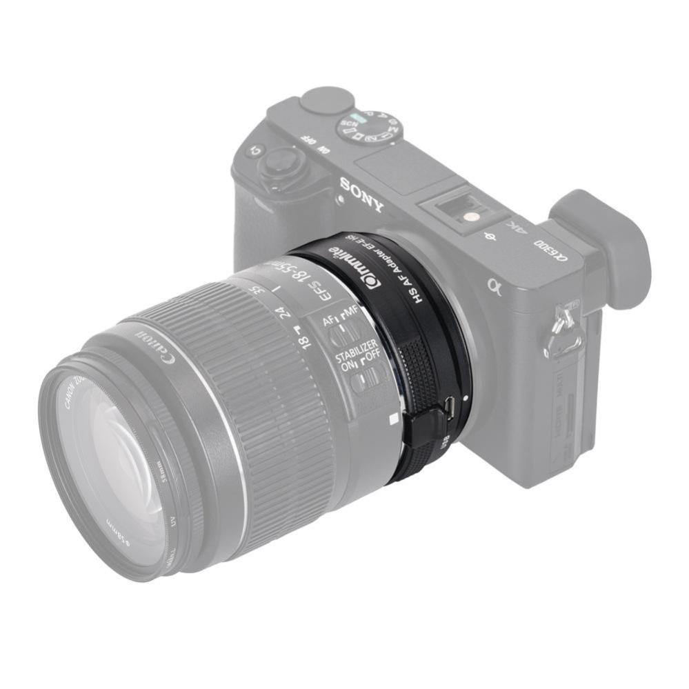 Commlite Objektivadapter elektr till Canon EF/EF-S objektiv för Sony E Kamerahus
